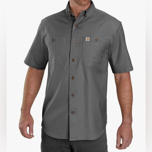 Carhartt Men's Gray Short Sleeve Shirt - Picture 1 of 10